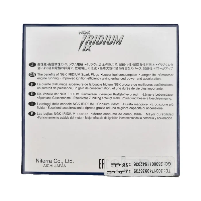 شمع ایریدیوم ix پایه بلند کد 7 انجیکا اصل ژاپن LFR7AIX-2309 (بسته 4 عددی) - Image 4