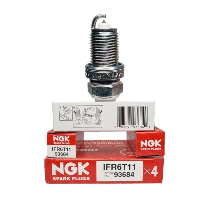 شمع ایریدیوم لیزری پایه کوتاه انجیکا اصلی ژاپن IFR6T11-93684 (بسته 4 عددی) - Image 2